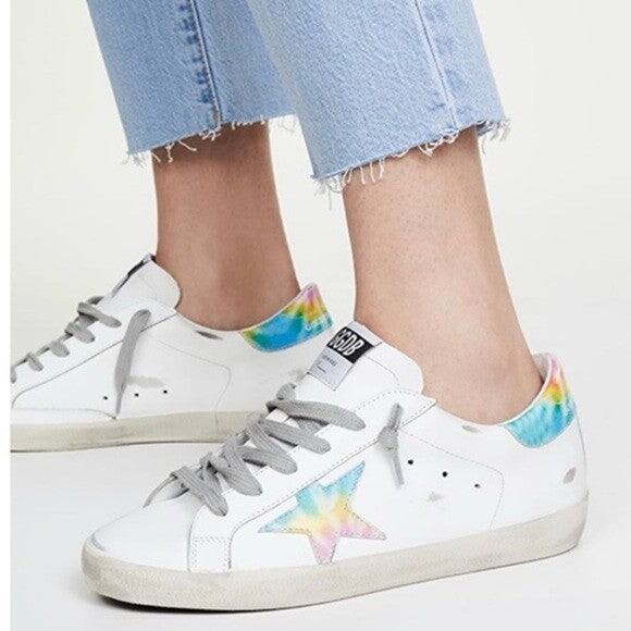 Golden Goose Superstar Sneakers White/Tie Dye - 38/8 - Picture 2 of 2